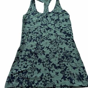 Lululemon Athletica Floral Tank Top - Green and Black Small